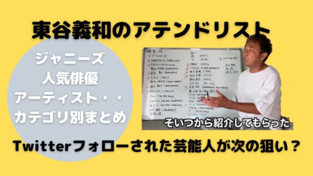 東谷義和アテンドリスト